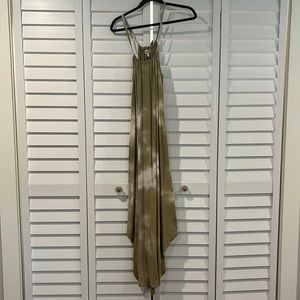Lulus tie dye green maxi dress